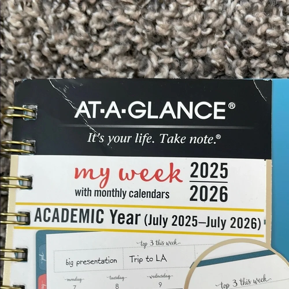 At-A-Glance Academic Pink monthly/weekly Office Planner